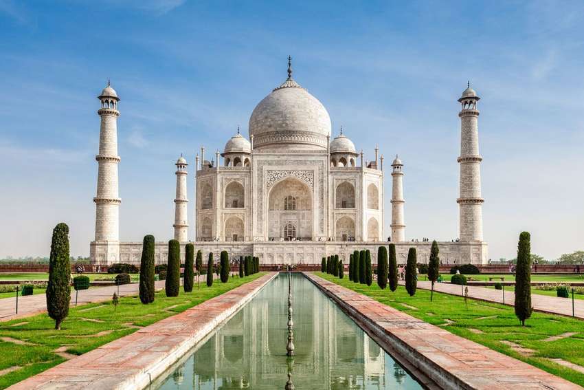 De wereldberoemde Taj Mahal