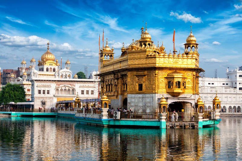 De heilige stad Amritsar