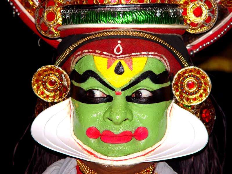 Een Kathakali danser<br>