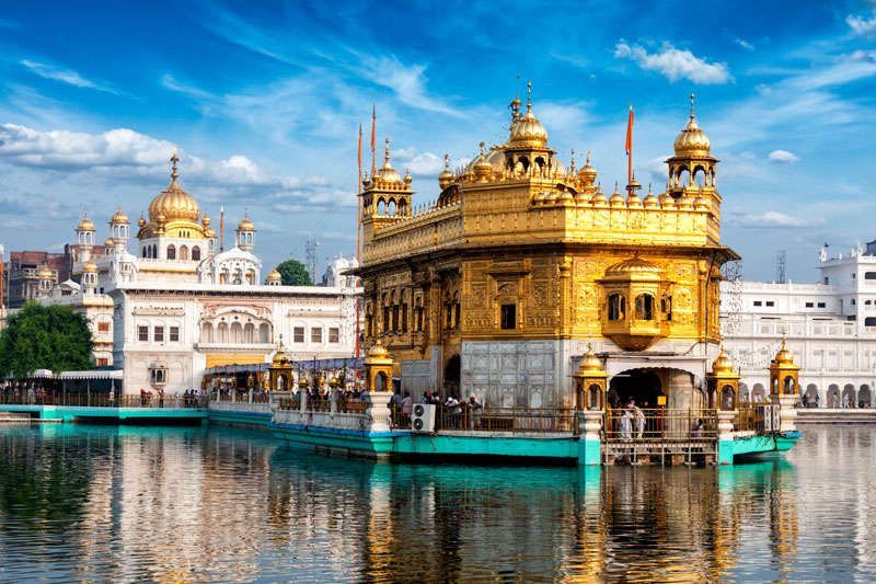 De gouden tempel in Amritsar<br>