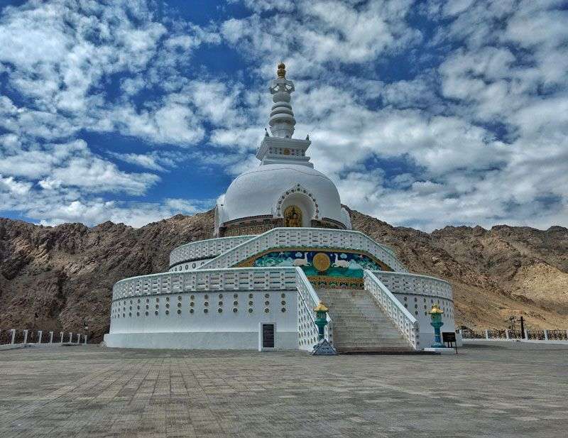 Shanti Stupa in Leh<br>