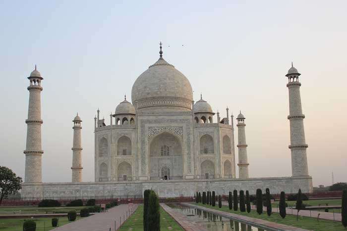 Een van de mooiste bouwwerken ter wereld, de Taj Mahal<br>