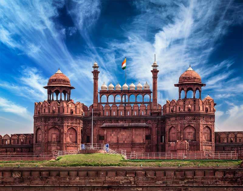 Het Rode Fort in Delhi<br>