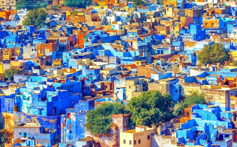 Jodhpur 'de blauwe stad' <br>