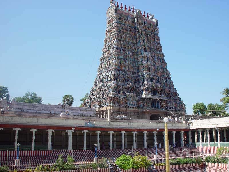 De Meenakshi tempel in Madurai<br>